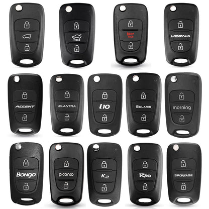 Techsuit 2003.04 Car Key Cover for Hyundai Elantra / Kia Picanto, Black