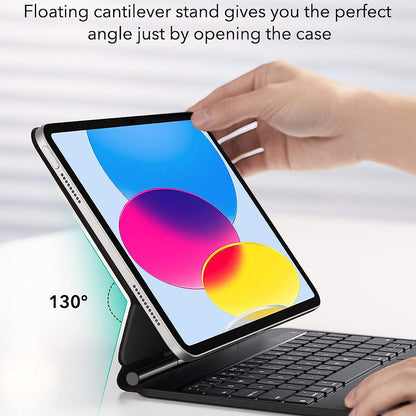 Keyboard Case for Apple iPad (2025) / (2022), ESR, Rebound, Black