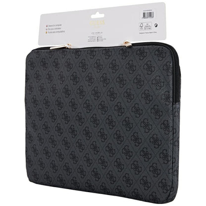 Guess 4G Triangle Logo Case for 14-inch Laptop, Black