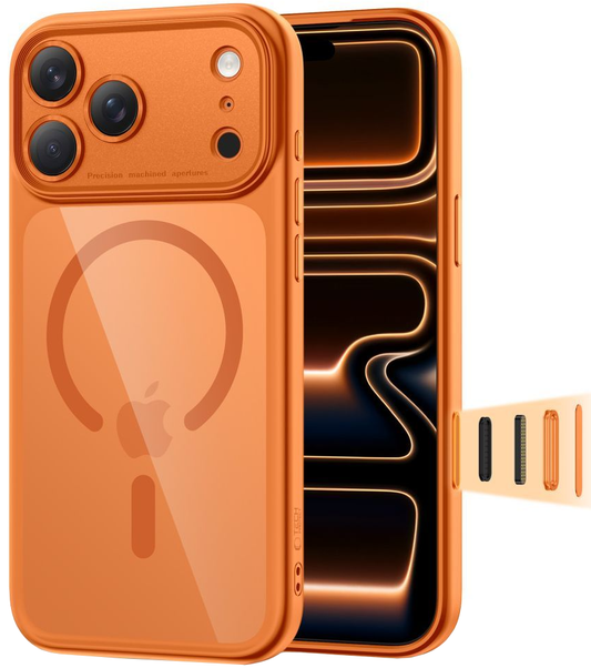 MagSafe Case for Apple iPhone 17 Pro, Tech-Protect, MagPeak, Orange
