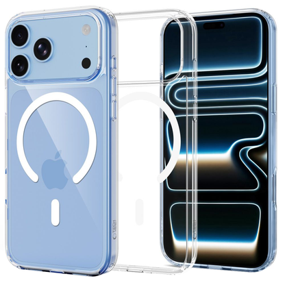 MagSafe Case for Apple iPhone 18 Pro / 17 Pro, Tech-Protect, Flexair Hybrid, Transparent
