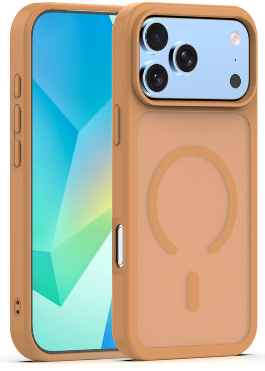 MagSafe Case for Apple iPhone 18 Pro Max / 17 Pro Max, OEM, Mag Matt Big Hole, Brown