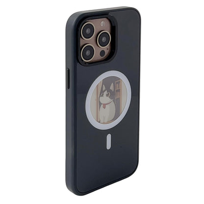 MagSafe Case for Apple iPhone 15 Pro, OEM, Round Screen Smart E-Ink, Black