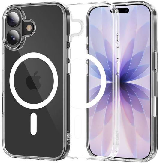 MagSafe Case for Apple iPhone 17, Tech-Protect, Flexair Hybrid CC, Transparent