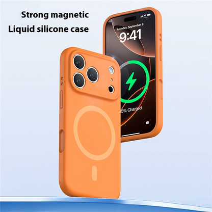 MagSafe Case for Apple iPhone 17 Pro, OEM, Liquid Silicone, Orange