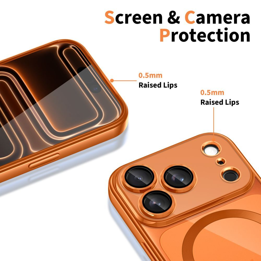 MagSafe Case for Apple iPhone 17 Pro, Tech-Protect, Magflex, Orange