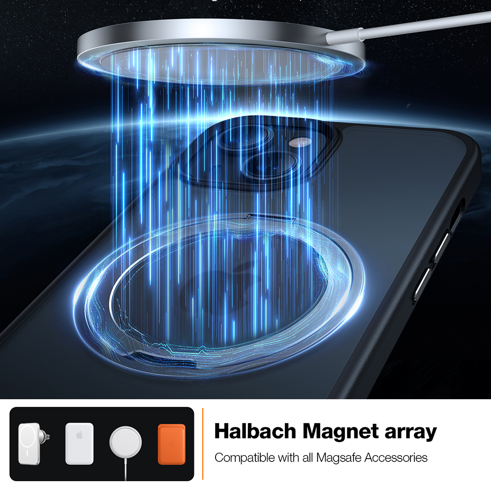 MagSafe Case for Apple iPhone 15, Torras, Ostand Pro, Black, Resealed