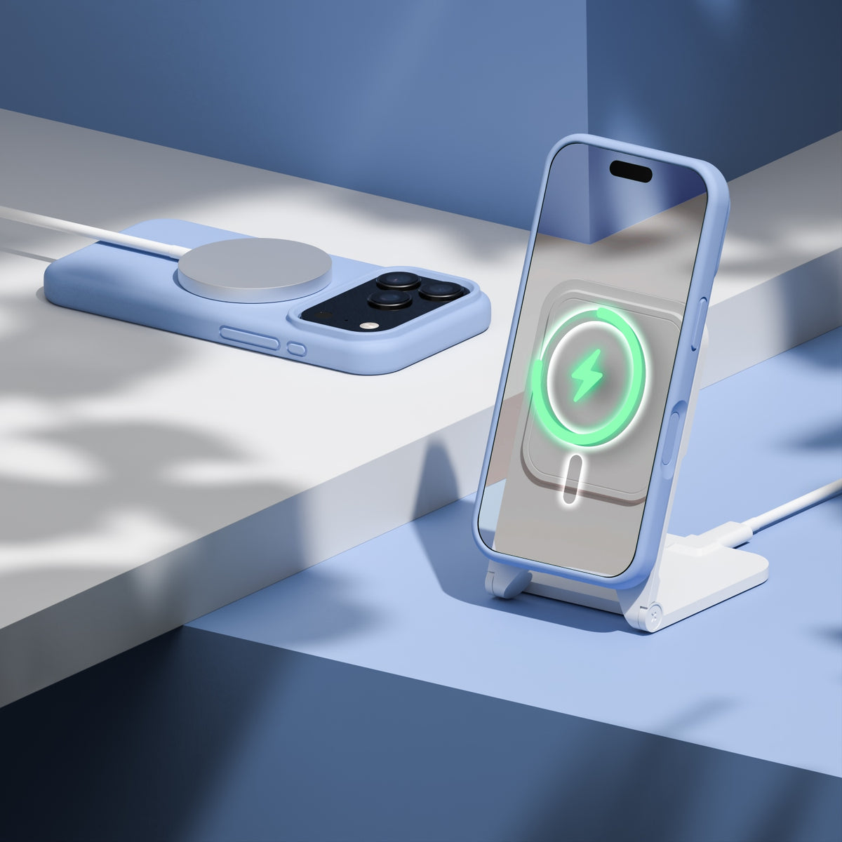 MagSafe Case for Apple iPhone 18 Pro Max / 17 Pro Max, Etteri, Silicone Mag, Blue