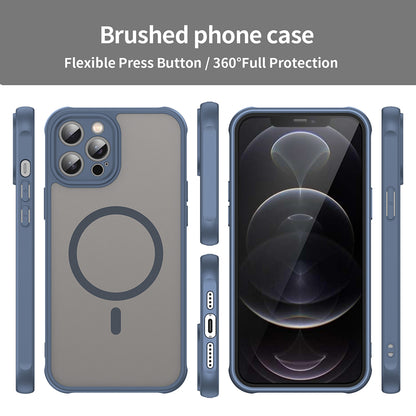 MagSafe Case for Apple iPhone 12 Pro, Techsuit, HaloFrost II, Navy Blue