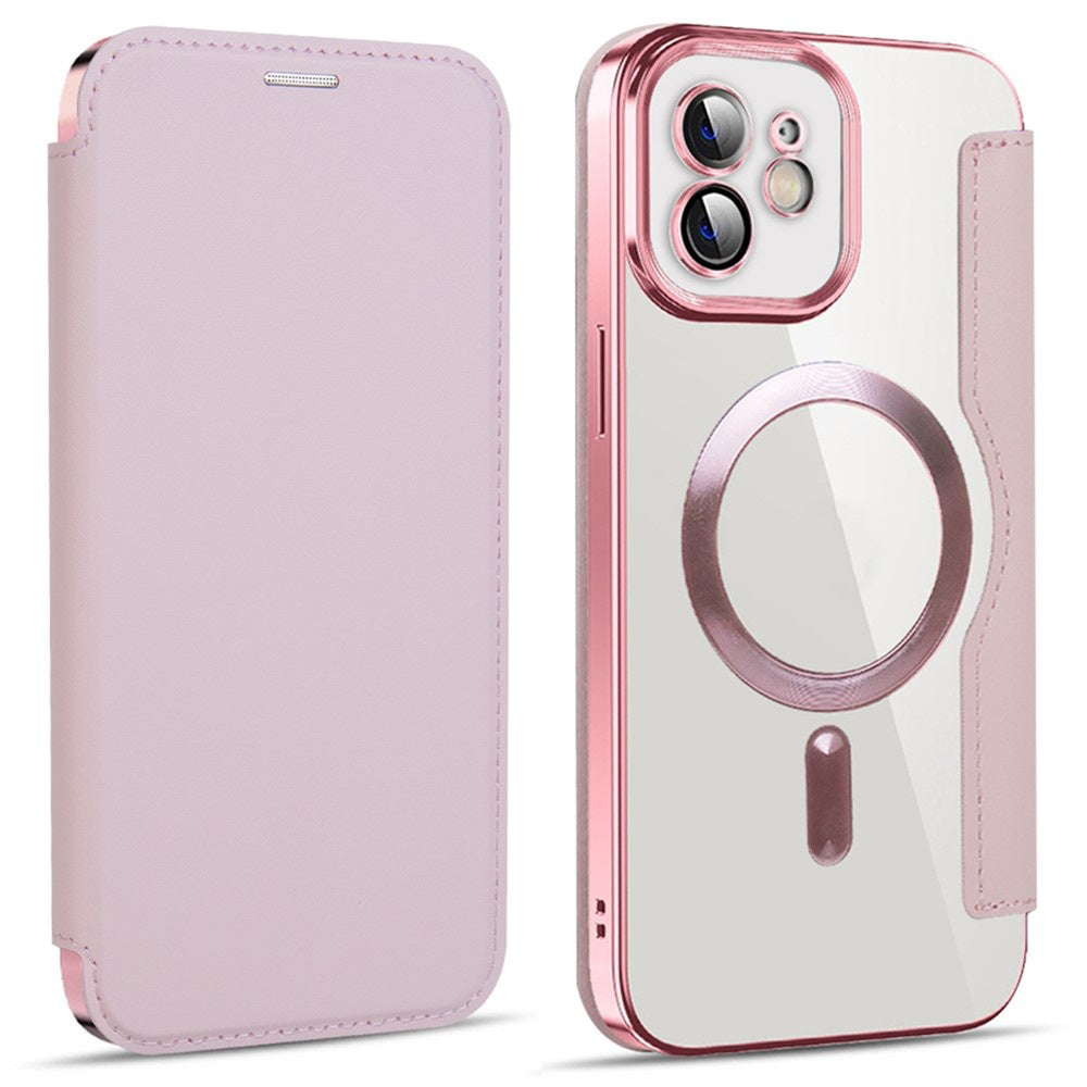 MagSafe Case for Apple iPhone 12, Techsuit, SmartMag Book, Pink