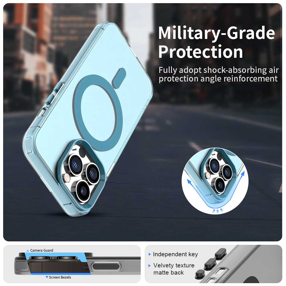 MagSafe Case for Apple iPhone 13 Pro Max, Techsuit, CandyCase, Blue