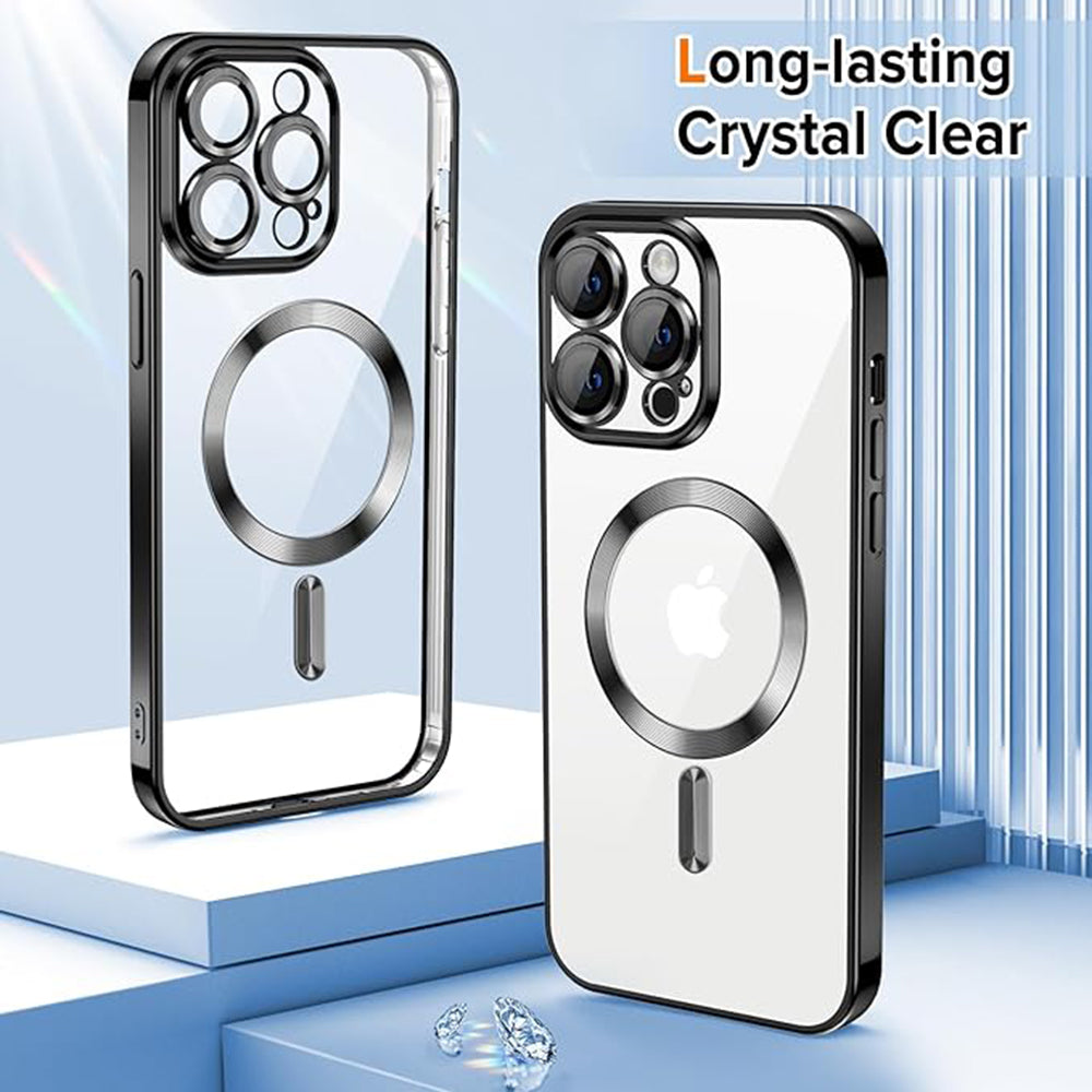 MagSafe Case for Apple iPhone 13 Pro Max, Techsuit, Luxury Crystal, Black