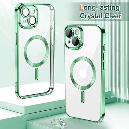 MagSafe Case for Apple iPhone 13, Techsuit, Luxury Crystal, Light Green