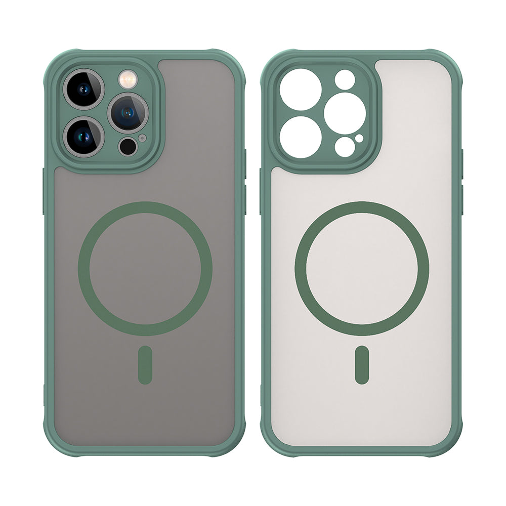 MagSafe Case for Apple iPhone 14 Pro Max, Techsuit, HaloFrost II, Green