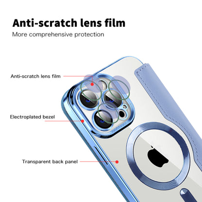 MagSafe Case for Apple iPhone 14 Pro Max, Techsuit, SmartMag Book, Blue