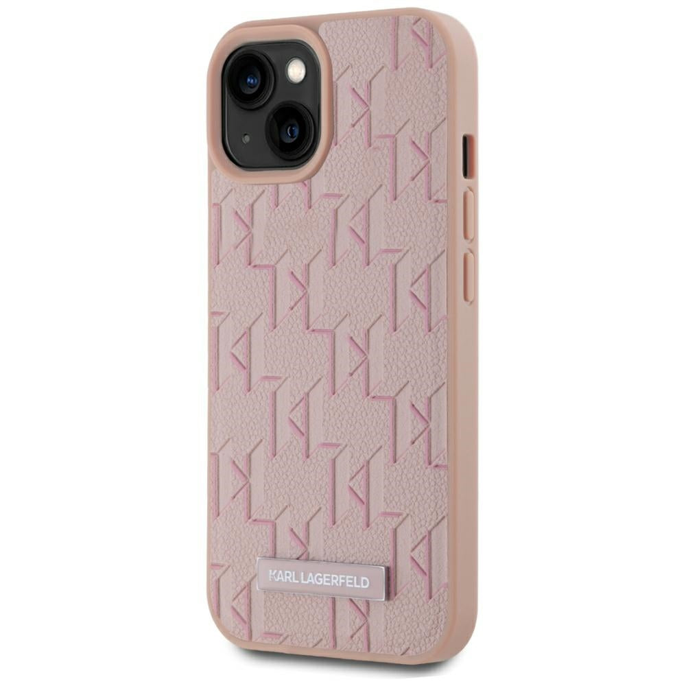MagSafe Case for Apple iPhone 15, Karl Lagerfeld, Hot Stamp, Pink