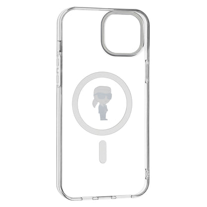MagSafe Case for Apple iPhone 15 Plus, Karl Lagerfeld, IML Ikonik Karl, Transparent