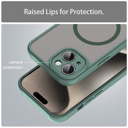 MagSafe Case for Apple iPhone 15 Plus, Techsuit, HaloFrost II, Green