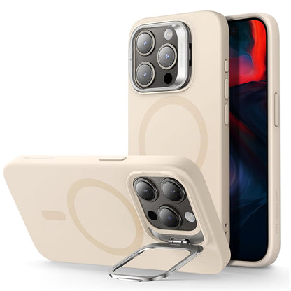 MagSafe Case for Apple iPhone 15 Pro, ESR, Cloud Soft Kickstand, Cream