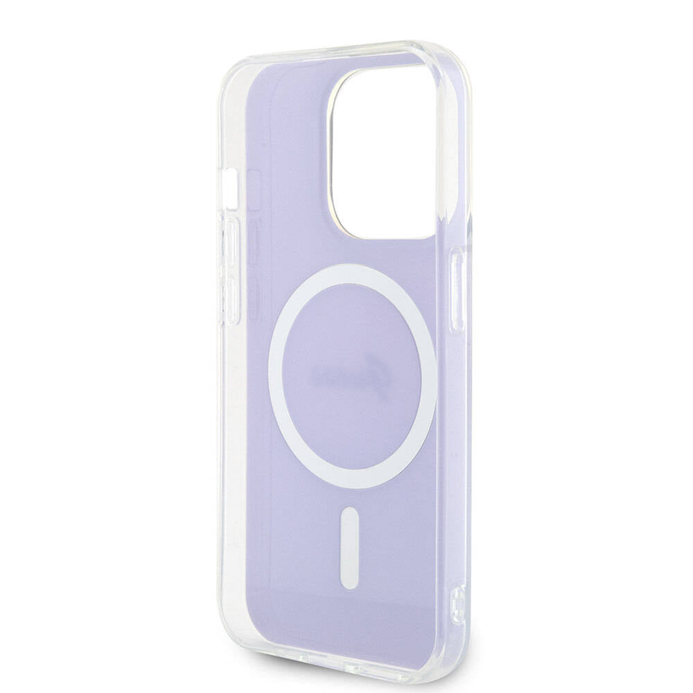 MagSafe Case for Apple iPhone 15 Pro, Guess, IML Iridescent, Purple