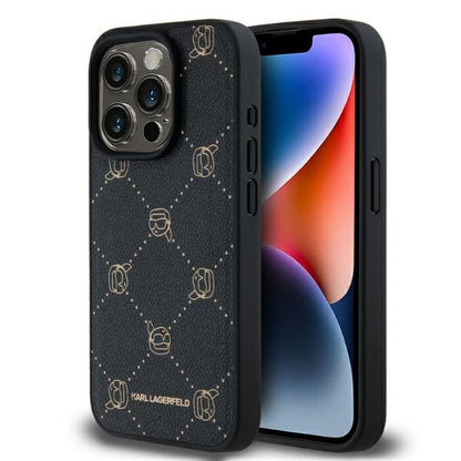 MagSafe Case for Apple iPhone 15 Pro, Karl Lagerfeld, Karl's Head, Black