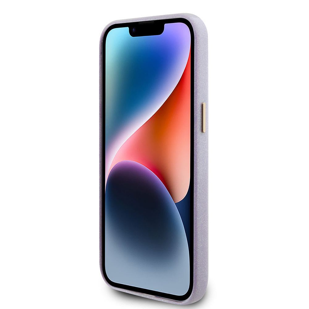 MagSafe Case for Apple iPhone 15 Pro Max, Guess, Glitter Full Wrapped, Purple GUHCP15XPGMCSL