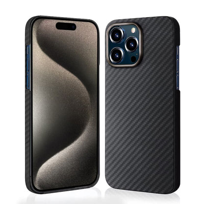 MagSafe Case for Apple iPhone 15 Pro Max, Techsuit, Aramid Fiber, Black