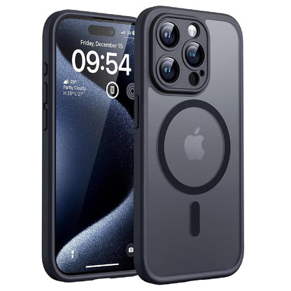 MagSafe Case for Apple iPhone 15 Pro Max, Techsuit, PureFrost, Satin Black