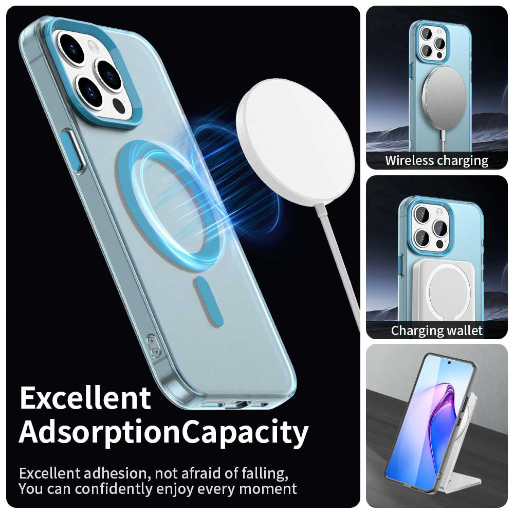 MagSafe Case for Apple iPhone 15 Pro, Techsuit, CandyCase, Blue