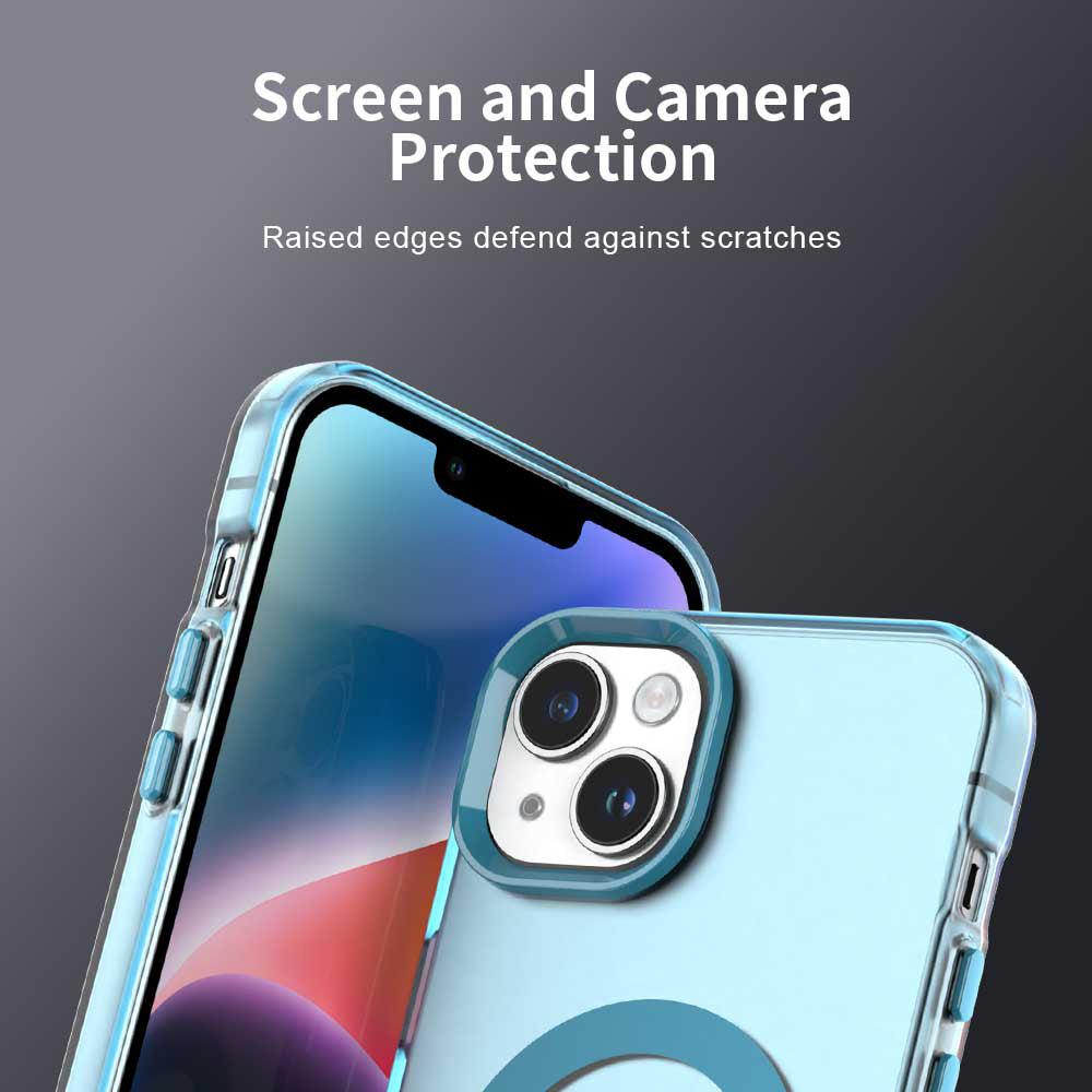 MagSafe Case for Apple iPhone 15, Techsuit, CandyCase, Blue