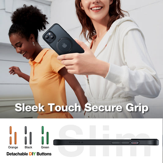 MagSafe Case for Apple iPhone 15, Torras, Ostand Pro, Black