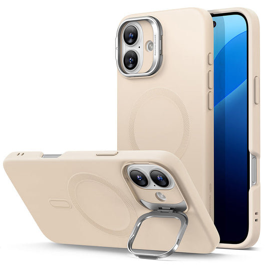MagSafe Case for Apple iPhone 16 Plus, ESR, Cloud Soft Kickstand, Cream