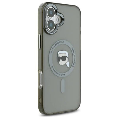MagSafe Case for Apple iPhone 16 Plus, Karl Lagerfeld, IML Karl's Head, Black