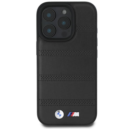 MagSafe Case for Apple iPhone 16 Pro, BMW, M Perforated And Stitched Line, Black