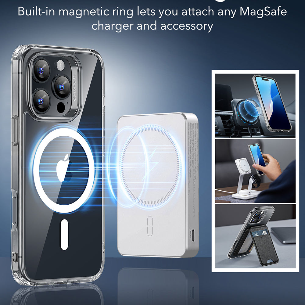 MagSafe Case for Apple iPhone 16 Pro, ESR, Classic Hybrid, Transparent