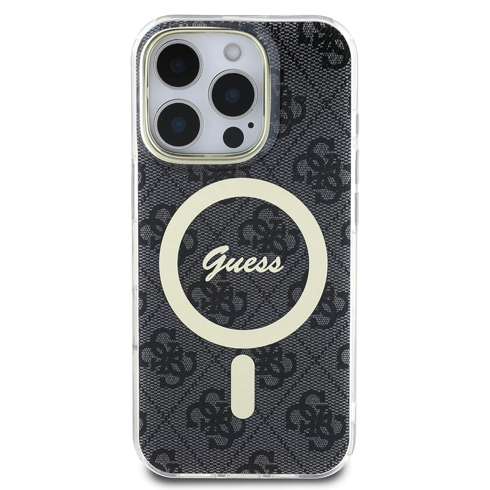 MagSafe Case for Apple iPhone 16 Pro, Guess, IML 4G, Black