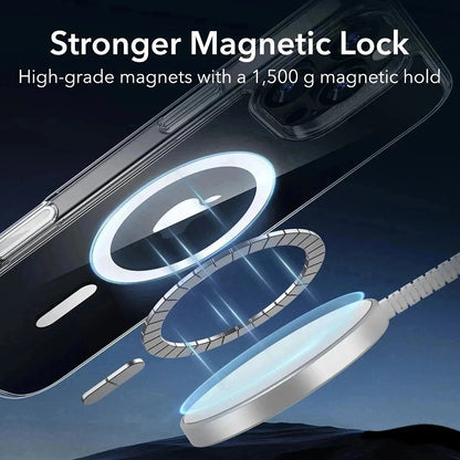 MagSafe Case for Apple iPhone 16 Pro Max, ESR, Classic Hybrid Slide, Black Transparent