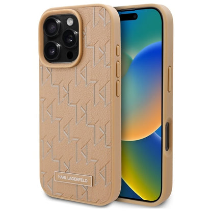 MagSafe Case for Apple iPhone 16 Pro Max, Karl Lagerfeld, Hot Stamp, Beige