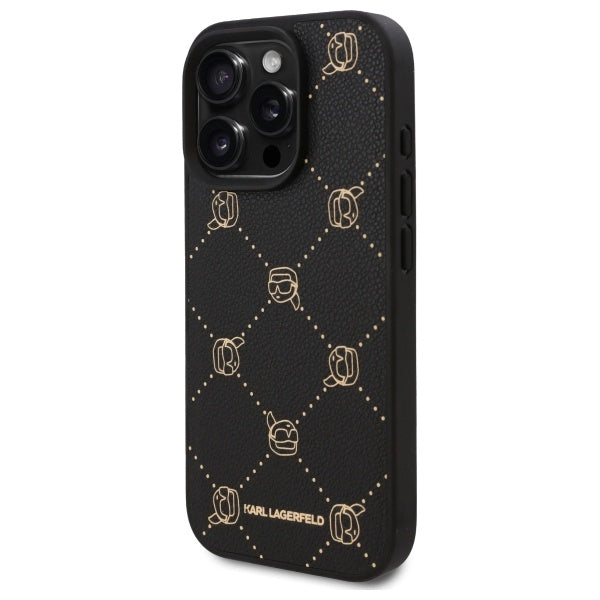 MagSafe Case for Apple iPhone 16 Pro Max, Karl Lagerfeld, Karl's Head, Black