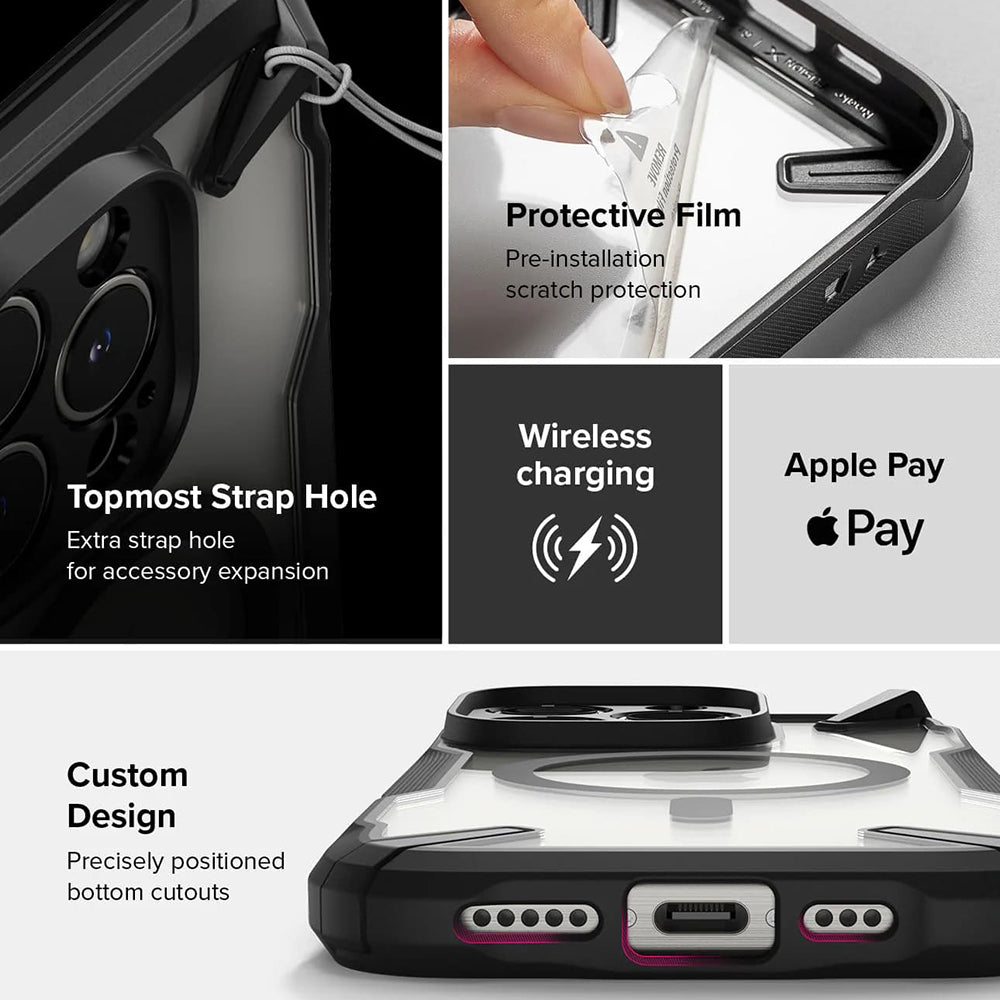 MagSafe Case for Apple iPhone 16 Pro Max, Ringke, Fusion X, Black