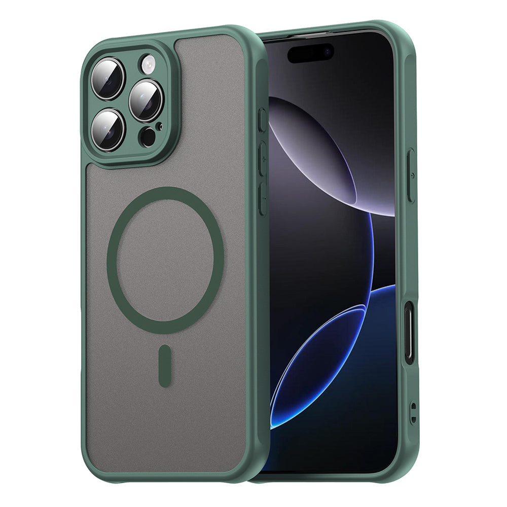 MagSafe Case for Apple iPhone 16 Pro Max, Techsuit, HaloFrost II, Green