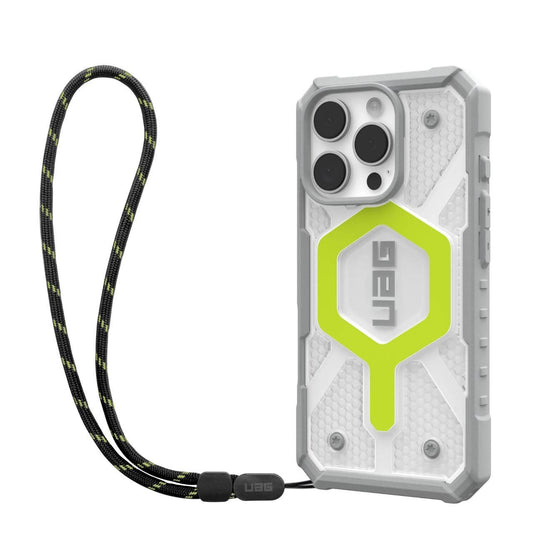 MagSafe Case for Apple iPhone 16 Pro Max, Urban Armor Gear, Pathfinder Clear with Lanyard, Green