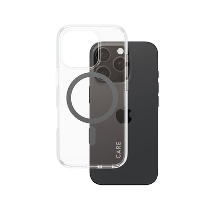 MagSafe Case for Apple iPhone 16 Pro, PanzerGlass, Urban Combat Care, Black Transparent