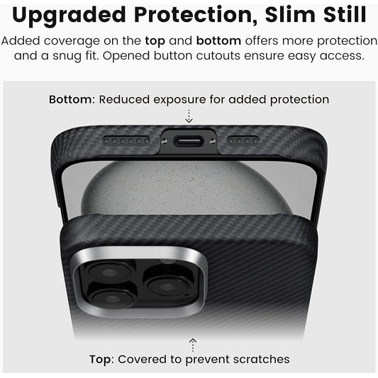 MagSafe Case for Apple iPhone 16 Pro, Techsuit, Aramid Fiber, Black