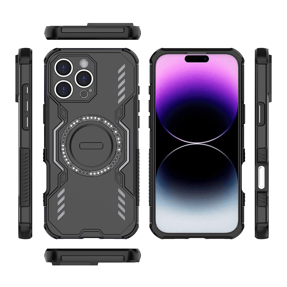 MagSafe Case for Apple iPhone 16 Pro, Techsuit, ArmorMag, Black