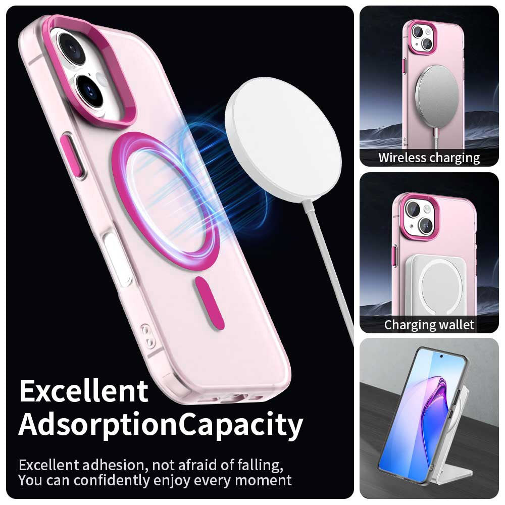 MagSafe Case for Apple iPhone 16, Techsuit, CandyCase, Pink