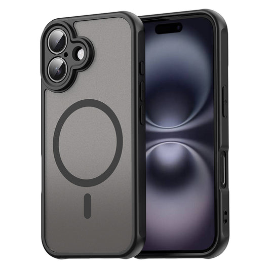 MagSafe Case for Apple iPhone 16, Techsuit, HaloFrost II, Black