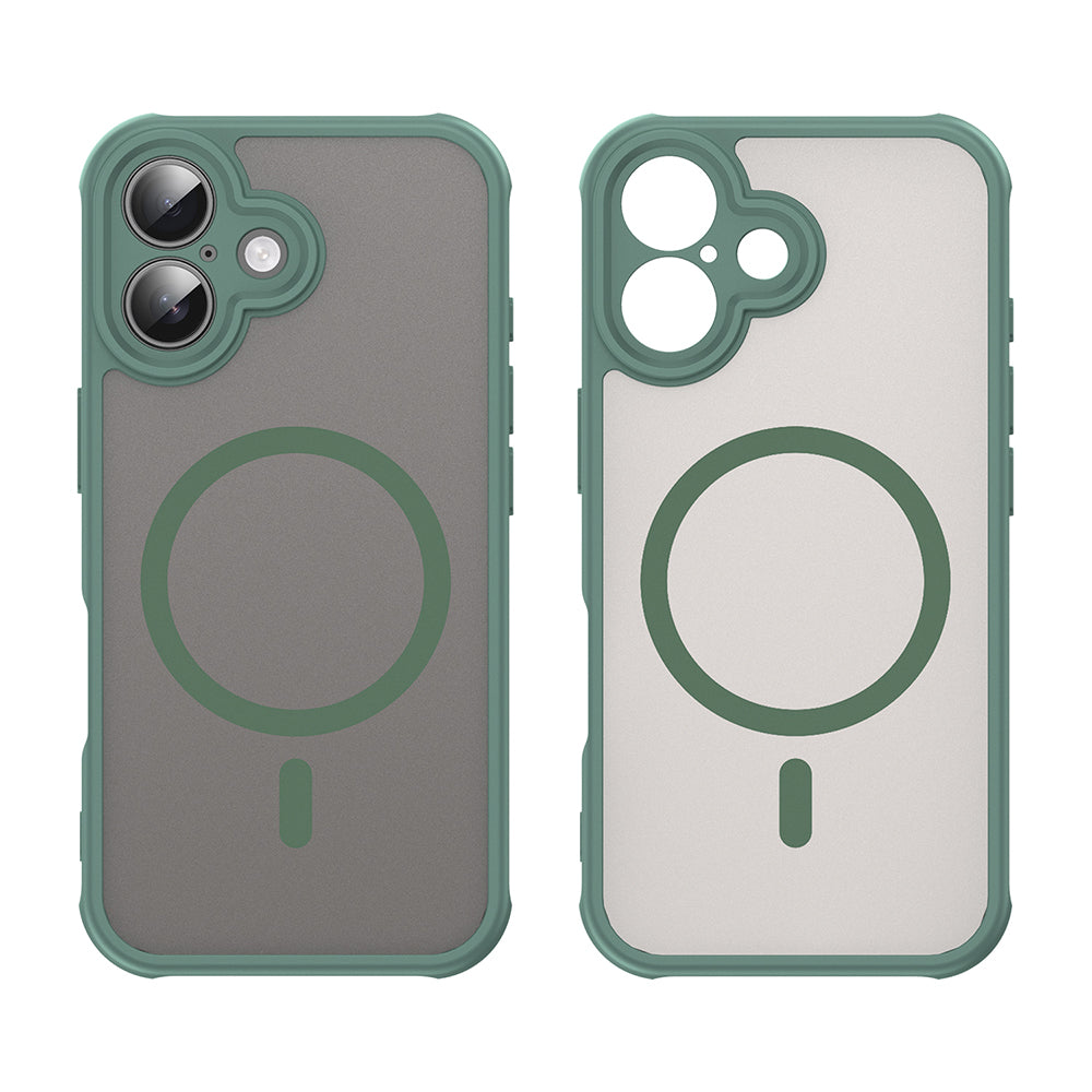 MagSafe Case for Apple iPhone 16, Techsuit, HaloFrost II, Green