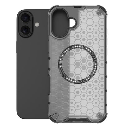 MagSafe Case for Apple iPhone 16, Techsuit, HoneyComb Shield, Black