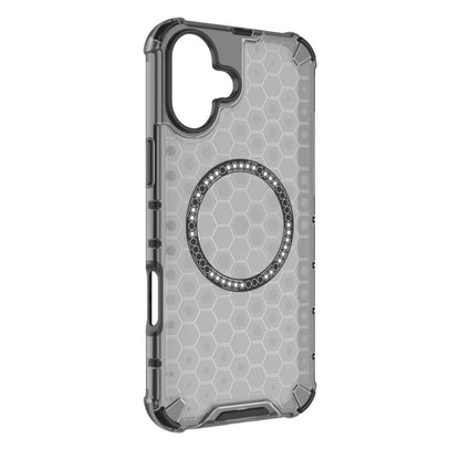 MagSafe Case for Apple iPhone 16, Techsuit, HoneyComb Shield, Black